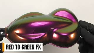 Custom Creative Fantasy Red to Green FX Chameleon Spray Process & Final Result FX-CM-RG