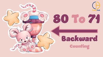 Backward Counting Made Easy: Mastering Reverse Counting from 80 - 71 with Fun & Colourful Flashcards