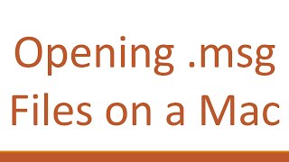 Opening .msg Files on a Mac