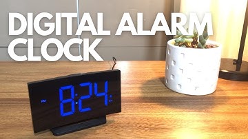 Digital  Alarm Clock  | Digital Clock with Modern Curved Design