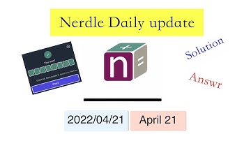 Daily update, Nerdle 0421答案 21 April Answer,  Nerdle Solution Today, Nerdle答案, Nerdle Answer Today.