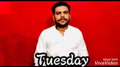 Week Days signs Pakistani sign language