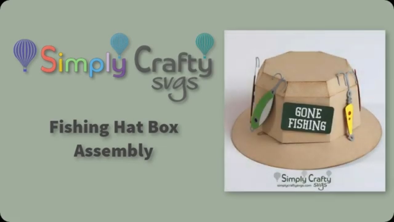 Fishing Hat Box Assembly - 3D SVG File 