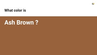 Ash Brown color #98623c hex color - Brown color - Cool color 98623c