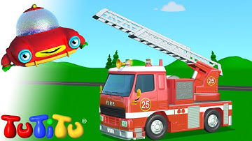🎁TuTiTu Builds a Fire Truck - 🤩Fun Toddler Learning with Easy Toy Building Activities🍿
