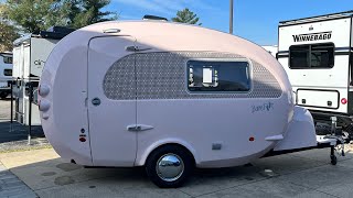 THEY MADE A PINK ONE!? 2024 nuCamp Barefoot Tear Drop Trailer - One Piece Fiberglass Exterior! by Eddie Gape at Veurink's RV Center 382 views 2 days ago 2 minutes, 16 seconds