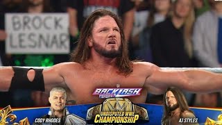 AJ Styles Defeats LA Knight & Challenge Cody Rhodes For Undisputed WWE Championship at Backlash 2024