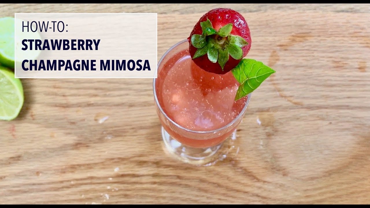 How-to: Strawberry Champagne Mimosa