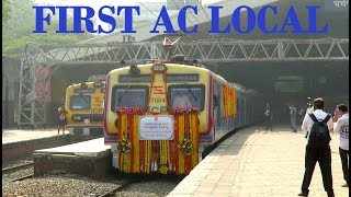 India's First AC Local Train in Mumbai : Full Journey Coverage : Interiors + Arrival + Departure