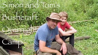 Simon and Tom  Bushcraft Overnight Camp in the Lavvu. Roast Lamb and Potatoes in a Dutch Oven.