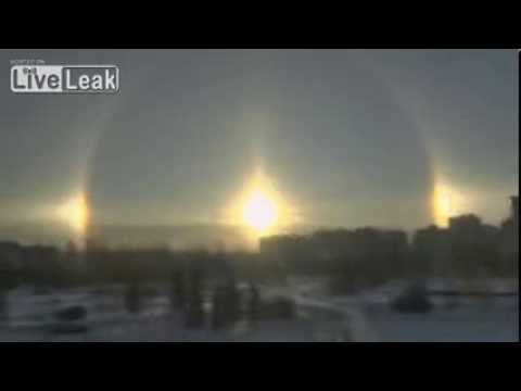 Halo sun dog in Moscow