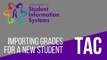 Importing Grades for a New Student