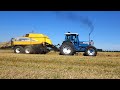 Baling straw  ford 8210  new holland tm 150  nh square balers  wim de groot agriservice