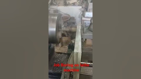 Job Boring on lathe machine  #lathemachine #drilling  #boring