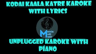 Video thumbnail of "Kodai kaala kaatre piano karoke with Lyrics | Malaysia Vasudevan | ilayaraja | Sing along with piano"