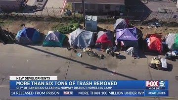 Nearly 7 Tons of Trash, Debris Removed From Homeless Encampment