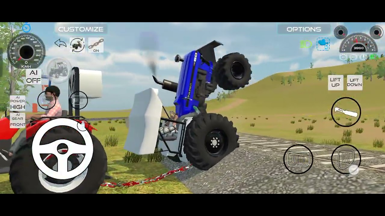 ત્રણ ટ્રેક્ટર વચ્ચે રેસ TRACTOR LOVERS 