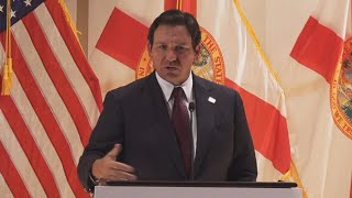 DeSantis speaking at Tampa news conference