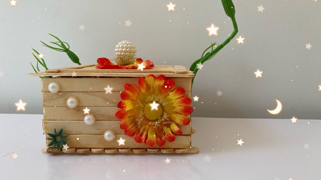 Porta joia com palitos de picolé