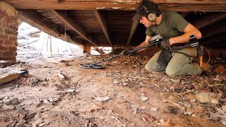 You Won't Believe What We Found Buried Under The House... Metal Detecting