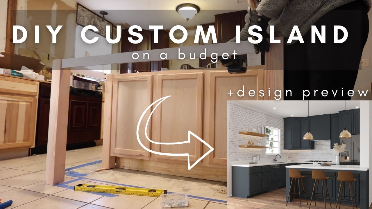 DIY Kitchen Island On A Budget // Extreme Home Makeover [Part 2] // DIY