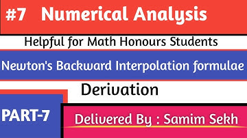 #7 Numerical Analysis || Newton