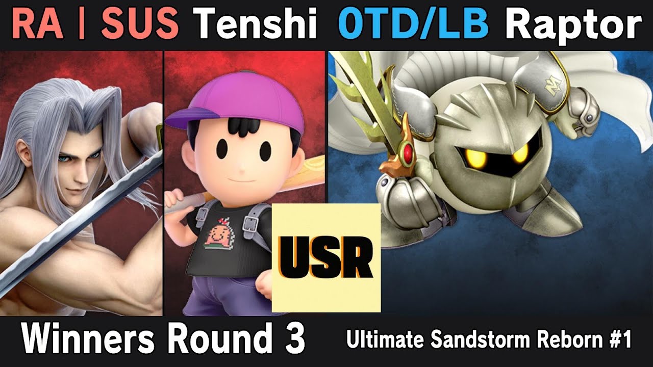 Ultimate Sandstorm Reborn #1 - Tenshi (Sephiroth, Ness) vs Raptor (Meta Knight) - Winners Round 3