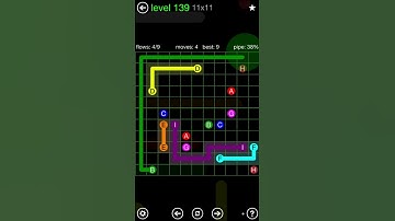 Flow Free 11x11 Mania Level 139 Solution
