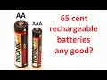 Testing cheap AA & AAA NiMH batteries from Lidl