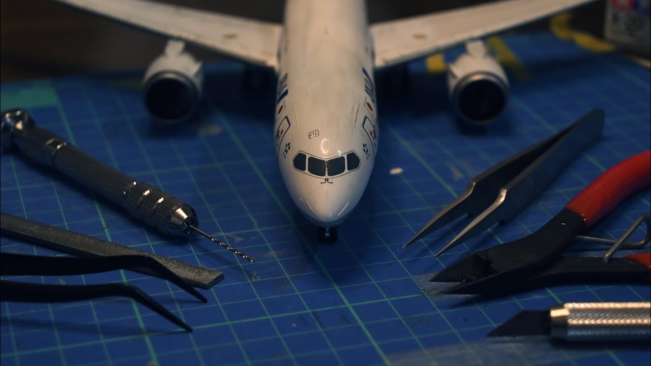 【Vol.1】ハセガワ 1/200 ANA 787-9 プラモデル 開封〜黒サフ/ Hasegawa Plastic Model (unboxing〜painting surfacer)