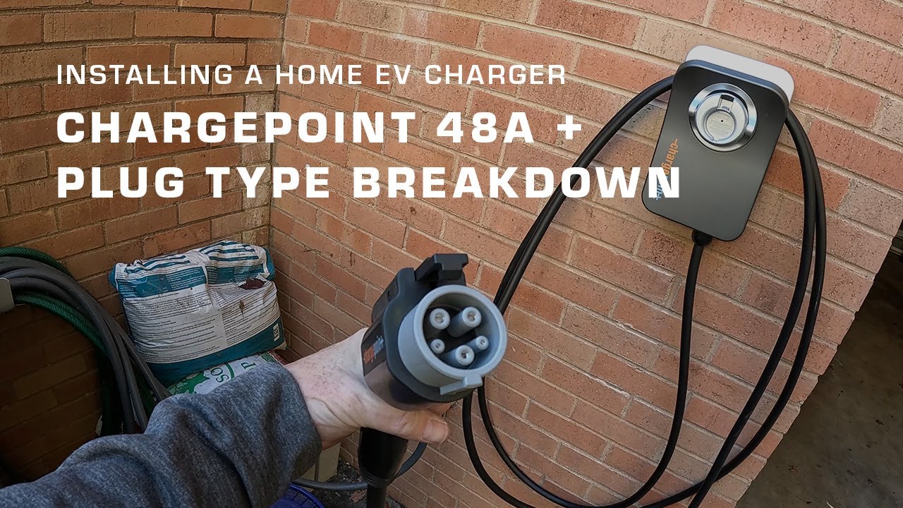 ChargePoint HomeFlex 48A Install + EV Plug Types Explained | Basement Panel Ranch Setup