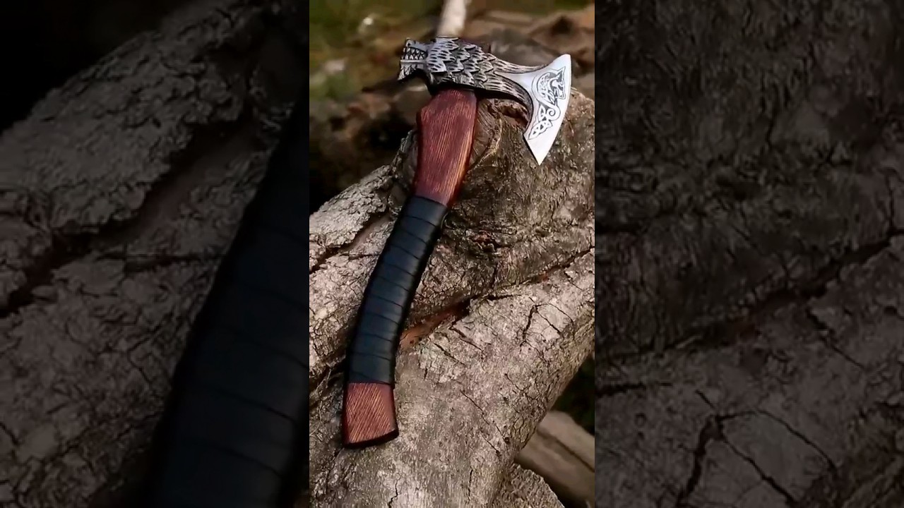 Custom Loin Hatching Viking Axe For Sale 