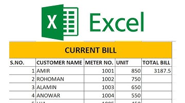 CURRENT BILL|Microsoft Excel Electric Bill |এক্সেলে বিদ্যুৎ বিল তৈরি |MS Excel Bangla #creativealima
