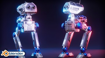 Sci-Fi Mech Robot - Blender Eevee (Tutorial Series Trailer)