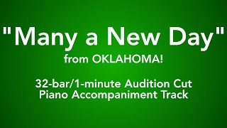 'Many a New Day' from Oklahoma! - 32-bar/1-minute Audition Cut Piano Accompaniment