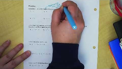 7.1 Classifying, Adding, Subtracting Polynomials