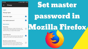 How to set master password in Mozilla Firefox android browser