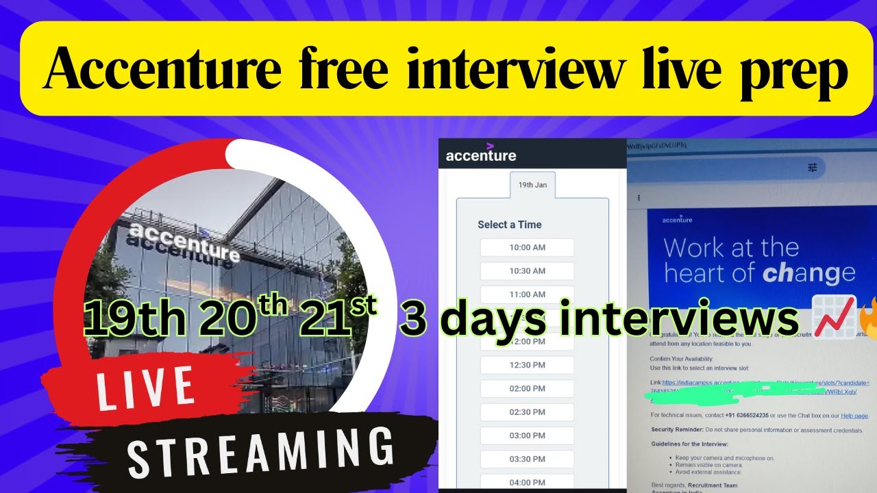 accenture associate software engineer Live Jan 19th,20th,21st|batch 2 interviews live stream 2026