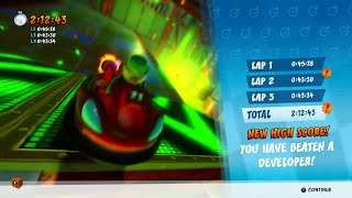 CTR Nitro Fueled - Developer Time Trial #17: N. Gin Labs (2:12:43)