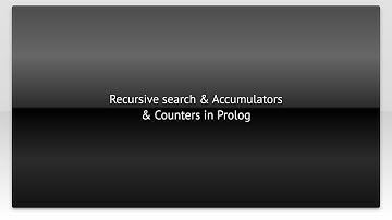 Recursive search & Accumulators & Counters in Prolog
