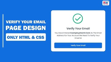 How To Create Verify Your Email With Custom Checkbox Animation Page Design Using  HTML And CSS
