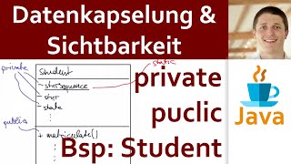 💻 JAVA | Datenkapselung & Sichtbarkeit 04 - Attribute & Methoden: Beispiel Student, Klassendiagramm
