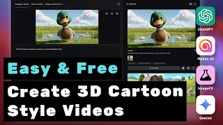 Free AI Tools to Create 3D Cartoon Style Videos for Kids (ChatGPT, ImageFX, Hailuo AI)