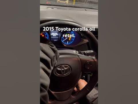 2015 Toyota corolla oil reset. - YouTube