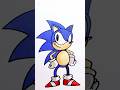 Drawing Sonic in Different Styles #shorts #drawing #art #sonic #sonicthehedgehog