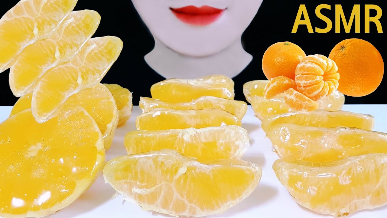 ASMR ORANGE CANDIED FRUITS TANGHULU 오렌지 탕후루 먹방 (EATING SOUNDS) NO TALKING MUKBANG オレンジフルーツ飴