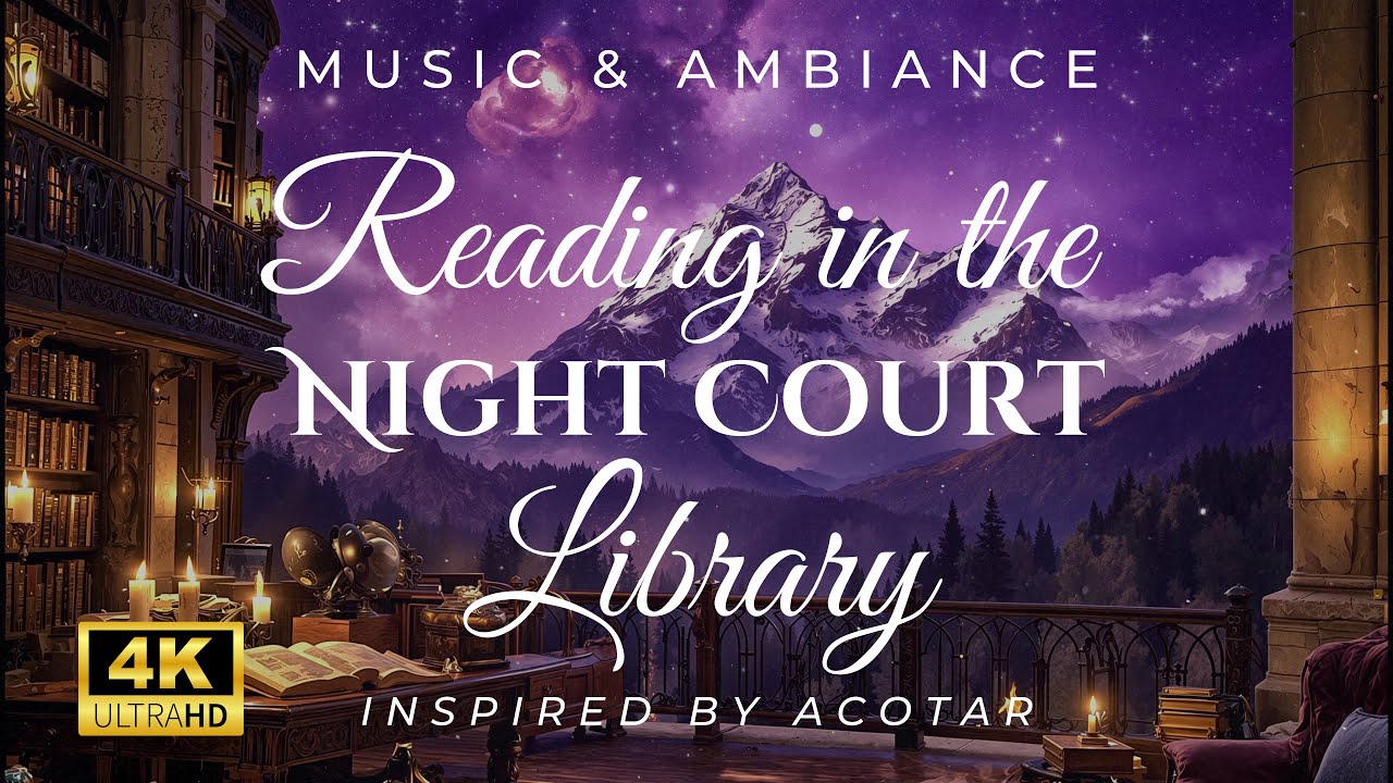 Reading at the Night Court Library | ACOTAR Inspired Ambience | Peaceful & Relaxing Fantasy Music