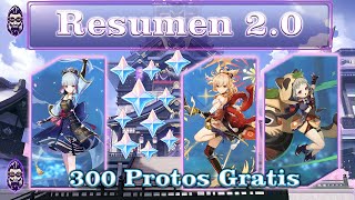 Resumen 2.0 Genshin Impact | 300 Protogemas Gratis | Nuevo Mapa Nuevos Personajes y Armas