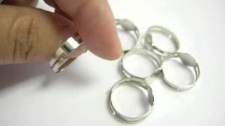 6pc platinum look adjustable ring shanks-1867