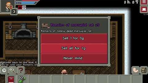 Remixed Pixel Dungeon: Selling mob carcasses